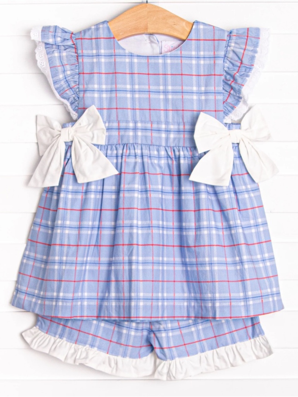 Stitchy Fish Proud and True Ruffle Short Set Size 8